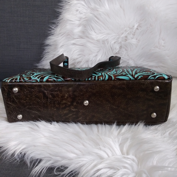 NWT PATRICIA NASH LEATHER TOOLED SOLARO TOTE - Picture 11 of 12